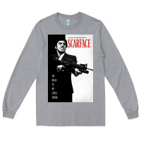 Heather Grey scarfaces Long Sleeve Tee - artisFamous