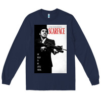 Navy scarfaces Long Sleeve Tee - artisFamous