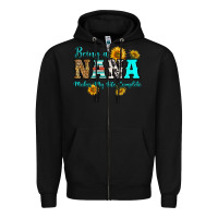 Black being nana makes my life complete Zipper Hoodie - RanaPortraitStore
