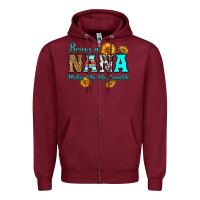 Burgundy being nana makes my life complete Zipper Hoodie - RanaPortraitStore