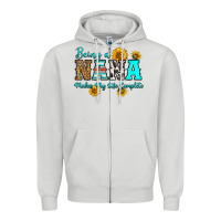 Dove Grey being nana makes my life complete Zipper Hoodie - RanaPortraitStore