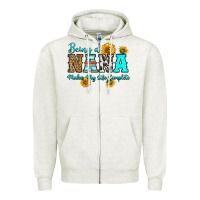 Oatmeal Heather being nana makes my life complete Zipper Hoodie - RanaPortraitStore