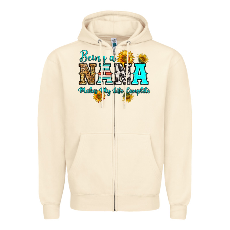 Being Nana Makes My Life Complete Zipper Hoodie by RanaPortraitStore | Teevron