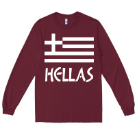 Burgundy greece hellas Long Sleeve Tee - artisFamous