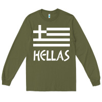 Army Green greece hellas Long Sleeve Tee - artisFamous