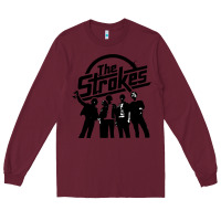 Burgundy Black Man Long Sleeve Tee - artisFamous