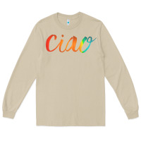 Mushroom ciao italian saying Long Sleeve Tee - artisFamous