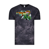 Cloud Black Maryland Map Sunflower Cactus Serape Vintage Tee - RanaPortraitStore