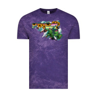 Cloud Purple Maryland Map Sunflower Cactus Serape Vintage Tee - RanaPortraitStore