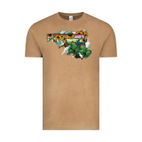 Vintage Camel Maryland Map Sunflower Cactus Serape Vintage Tee - RanaPortraitStore