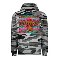 Slate Camo dachshund puppy floral Premium Hoodie - Artiststas