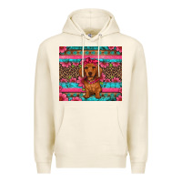 Tofu dachshund puppy floral Premium Hoodie - Artiststas