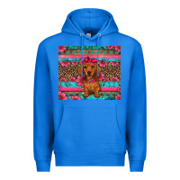 True Royal dachshund puppy floral Premium Hoodie - Artiststas