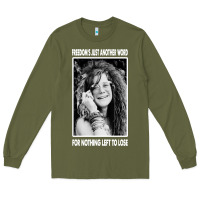 Army Green vintage janis arts joplin Long Sleeve Tee - artisFamous