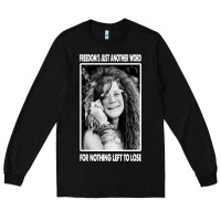 Black vintage janis arts joplin Long Sleeve Tee - artisFamous
