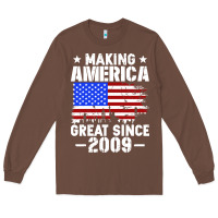 Chestnut vintage making america great since 2009 Long Sleeve Tee - artisFamous