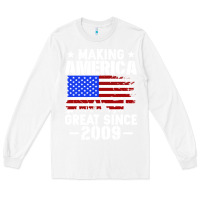 White vintage making america great since 2009 Long Sleeve Tee - artisFamous