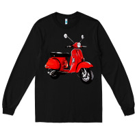 Black classic italian vespa scooter Long Sleeve Tee - artisFamous