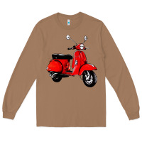 Toasted Coconut classic italian vespa scooter Long Sleeve Tee - artisFamous