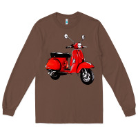 Chestnut classic italian vespa scooter Long Sleeve Tee - artisFamous