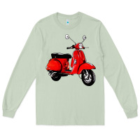 Matcha classic italian vespa scooter Long Sleeve Tee - artisFamous