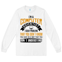 White computer scientist programmer Long Sleeve Tee - artisFamous