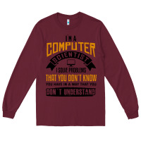 Burgundy computer scientist programmer Long Sleeve Tee - artisFamous