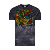 Cloud Black african geometric seamless pattern Vintage Tee - BundleAndBundleShop
