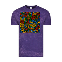 Cloud Purple african geometric seamless pattern Vintage Tee - BundleAndBundleShop
