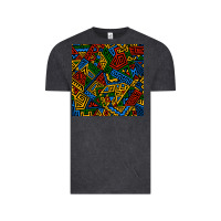 Vintage Black african geometric seamless pattern Vintage Tee - BundleAndBundleShop
