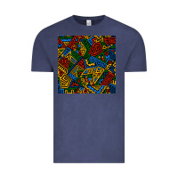 Vintage Denim african geometric seamless pattern Vintage Tee - BundleAndBundleShop