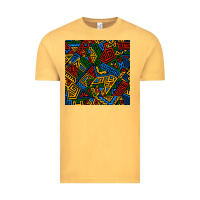 Vintage Mustard african geometric seamless pattern Vintage Tee - BundleAndBundleShop