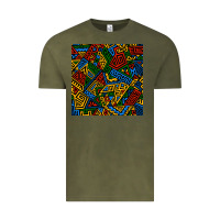 Vintage Olive african geometric seamless pattern Vintage Tee - BundleAndBundleShop