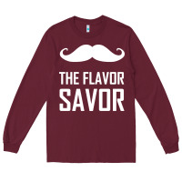 Burgundy mustache the flavor savor Long Sleeve Tee - artisFamous