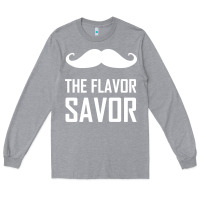 Heather Grey mustache the flavor savor Long Sleeve Tee - artisFamous