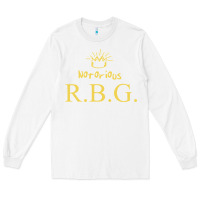 White rbg ruth bader ginsburg Long Sleeve Tee - artisFamous