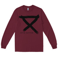 Burgundy CIRCA SURVIVE Long Sleeve Tee - artisFamous