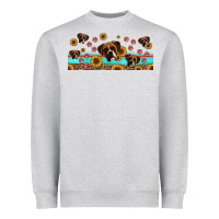Heather Grey western boxer dogs Heavyweight Sweatshirt - Jasminsmagicworld