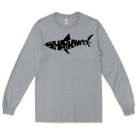 Heather Grey shark week Long Sleeve Tee - artisFamous