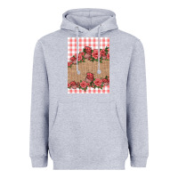 Heather Grey valentines day burlap background Heavyweight Hoodie - Jasminsmagicworld