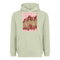 Matcha valentines day burlap background Heavyweight Hoodie - Jasminsmagicworld