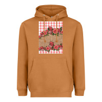 Meerkat valentines day burlap background Heavyweight Hoodie - Jasminsmagicworld