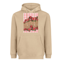 Mushroom valentines day burlap background Heavyweight Hoodie - Jasminsmagicworld