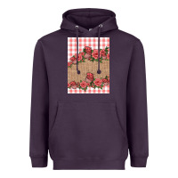 Plum valentines day burlap background Heavyweight Hoodie - Jasminsmagicworld