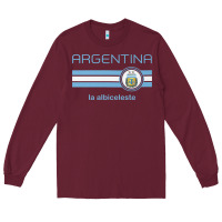 Burgundy soccer argentina jersey argentinian football la albiceleste Long Sleeve Tee - artisFamous
