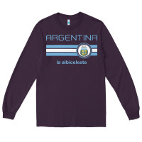 Plum soccer argentina jersey argentinian football la albiceleste Long Sleeve Tee - artisFamous