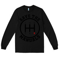 Black save the manuals (black) Long Sleeve Tee - artisFamous