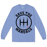 Colony Blue save the manuals (black) Long Sleeve Tee - artisFamous