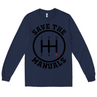 Navy save the manuals (black) Long Sleeve Tee - artisFamous