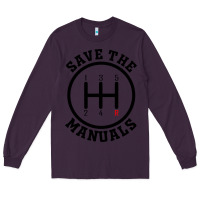 Plum save the manuals (black) Long Sleeve Tee - artisFamous